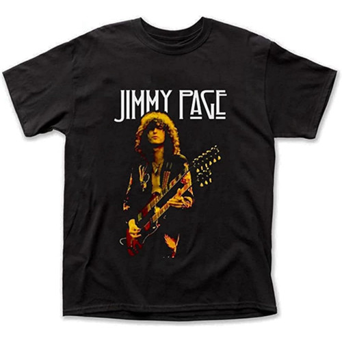 Jimmy Page T-Shirt Graphic Reprint Tee Men Mic Fan Shirt Jimmy Page T-Shirt Graphic Reprint Tee Men Mic Fan Shirt
