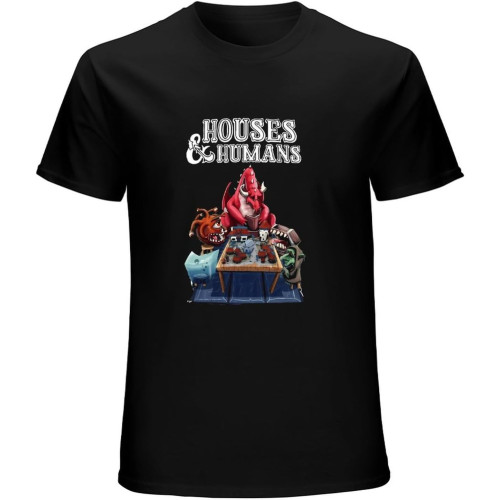 Houses & Humans T-Shirt Black Unisex Mens Tees Houses & Humans T-Shirt Black Unisex Mens Tees