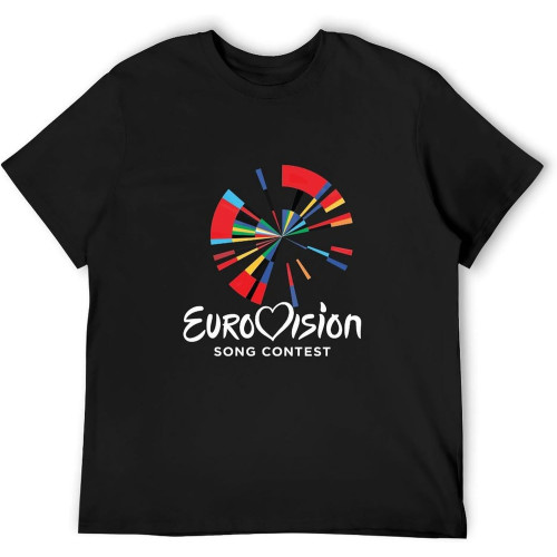 Eurovision Song Contest 2023 Printerval UK T-Shirt Bedruckt Damen Men's Sommer Cotton Logo Casual Tee T-Shirt Black