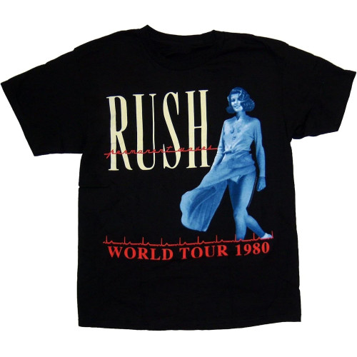 Rush World Tour 1980 T Shirt Band Merch Reissue Rush World Tour 1980 T Shirt Band Merch Reissue