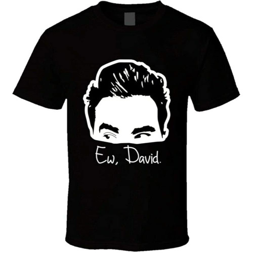 Haben Schitt' Creek Ew David T-Shirt Graphic Tee Printed Top Mens Black Shirt Haben Schitt' Creek Ew David T-Shirt Graphic Tee Printed Top Mens Black Shirt
