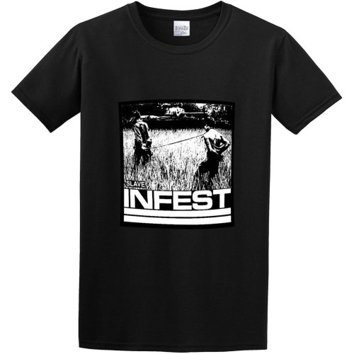 Infest V10 White Powerviolence Hardcore Punk Assemble Rock Atmosphere Printing T-Shirt Black Infest V10 White Powerviolence Hardcore Punk Assemble Rock Atmosphere Printing T-Shirt Black