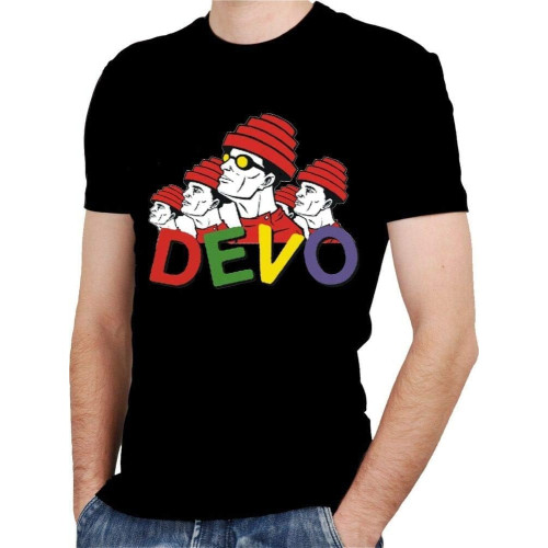 Devo Band Black T-Shirt Men Shirt Rock Band Tee Music Devo Band Black T-Shirt Men Shirt Rock Band Tee Music