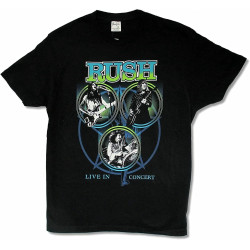 Rush Live in Concert Classic Pics Mens Black Mens T Shirt 100% Cotton Band Merch Rush Live in Concert Classic Pics Mens Black Mens T Shirt 100% Cotton Band Merch