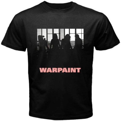 Warpaint Rock Band Album Men's Black T-Shirt Size S-3Xl Warpaint Rock Band Album Men's Black T-Shirt Size S-3Xl