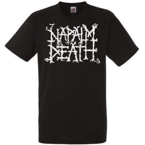 Napalm Death Logo Black T-Shirt Rock T-Shirt Rock Band Shirt