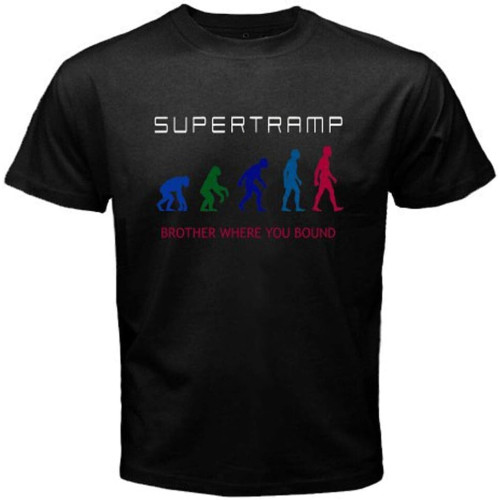 Supertramp Brother Where You Bound Rock Band Men's Black T-Shirt Size S-3Xl