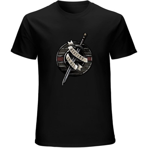 The Last Kingdom Destiny Men Graphic Punk Crewneck Cotton Short Sleeve T-Shirt Black The Last Kingdom Destiny Men Graphic Punk Crewneck Cotton Short Sleeve T-Shirt Black