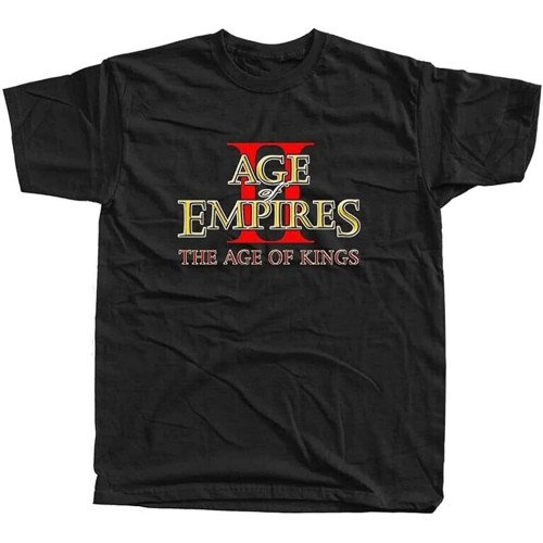 Men's Age of Empires II The Age of Kings Game 1999 T-Shirt Black XL