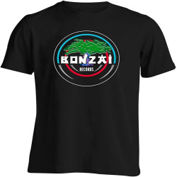 QIEMO Bonzai Records T Shirt Techno Trance Hardcore Black QIEMO Bonzai Records T Shirt Techno Trance Hardcore Black
