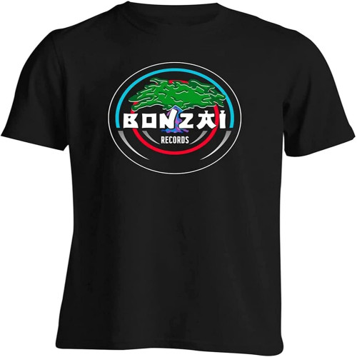 QIEMO Bonzai Records T Shirt Techno Trance Hardcore Black QIEMO Bonzai Records T Shirt Techno Trance Hardcore Black