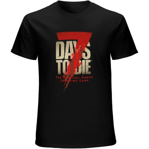 7 Days to Die T-Shirt Cotton Men Summer Fashion Black Tee 7 Days to Die T-Shirt Cotton Men Summer Fashion Black Tee
