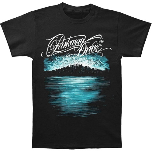 Dkaisgg Parkway Drive Men's Deep Blue Skyline Short Sleeve T-Shirt Dkaisgg Parkway Drive Men's Deep Blue Skyline Short Sleeve T-Shirt