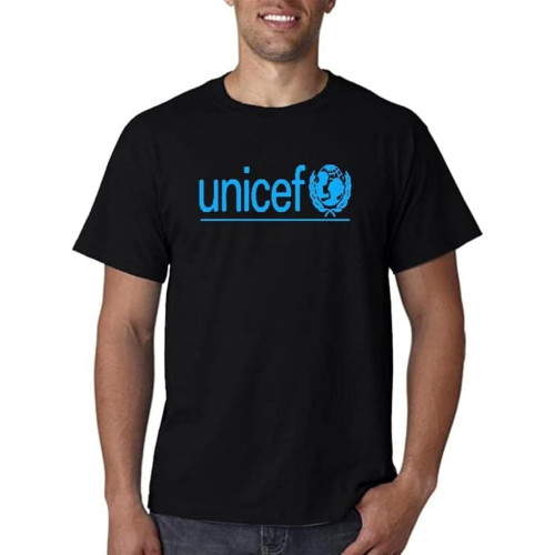 New UNICEF WHO Logo Men White T-Shirt Size S to 3XL Black New UNICEF WHO Logo Men White T-Shirt Size S to 3XL Black
