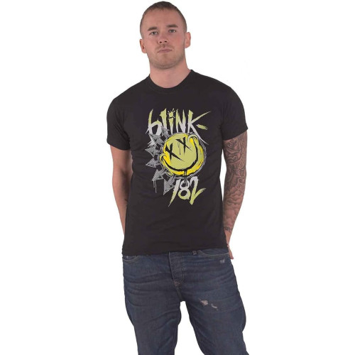 Blink 182 T Shirt Big Smile Band Logo Official Mens Black Blink 182 T Shirt Big Smile Band Logo Official Mens Black