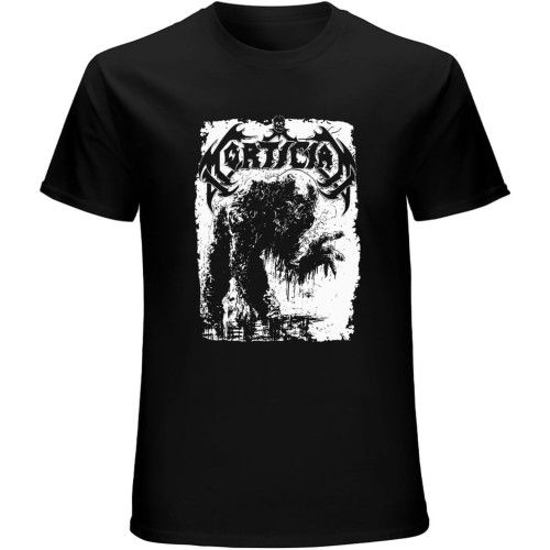 Men's NWT Mortician American Grindcore Metal Band Music Art Graphic Logo T-Shirt Black Men's NWT Mortician American Grindcore Metal Band Music Art Graphic Logo T-Shirt Black