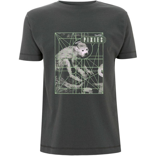Men's Monkey Grid Charcoal T-Shirt Dark Grey