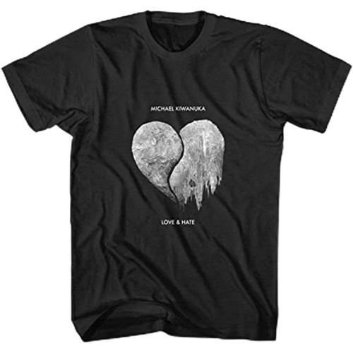 Michael Kiwanuka Love & Hate Cotton Tees SzEn'S T Shirts Black Michael Kiwanuka Love & Hate Cotton Tees SzEn'S T Shirts Black