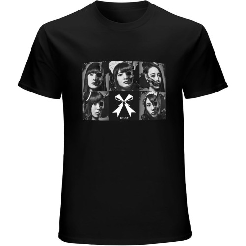 Casual Short Sleeve Tee Sweatshirt Band-Maid Men's Fashionable Shirt, Tees Black