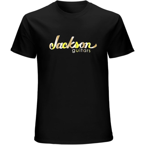 Jackson Guitars Logo T Shirt Funny Cotton Tee Vintage Gift for Men Black Jackson Guitars Logo T Shirt Funny Cotton Tee Vintage Gift for Men Black