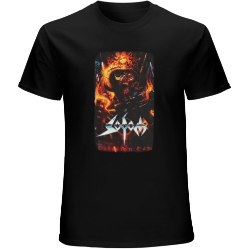 Men's T-Shirts Sodom Band Decision Day Album Cover Black