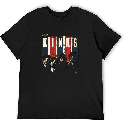 The Kinks T-Shirt Rock Band Pop Retro Men Tee Black