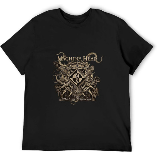 Short T-Shirt Machine Head Bloodstone Diamonds Songs Black