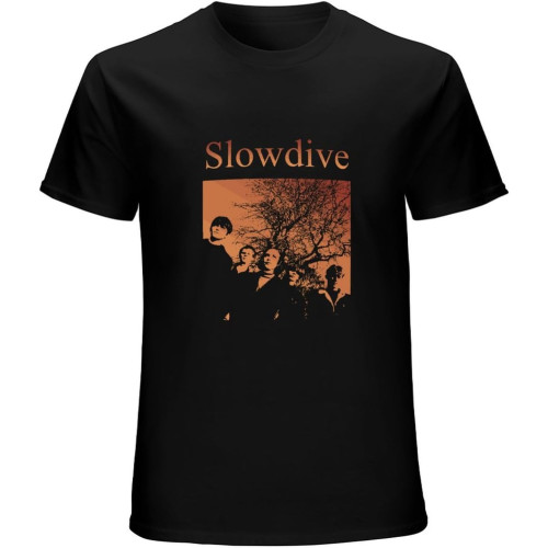 Men's Slowdive Tour 90s T Shirt Cotton Tops Casual Short Sleeve O Neck Tee Shirt T-Shirts Black Men's Slowdive Tour 90s T Shirt Cotton Tops Casual Short Sleeve O Neck Tee Shirt T-Shirts Black