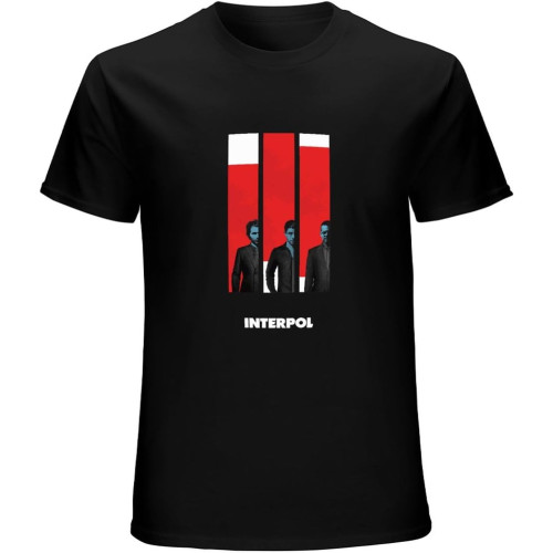 Interpol T-Shirt Unisex Gift Men's Black Tees