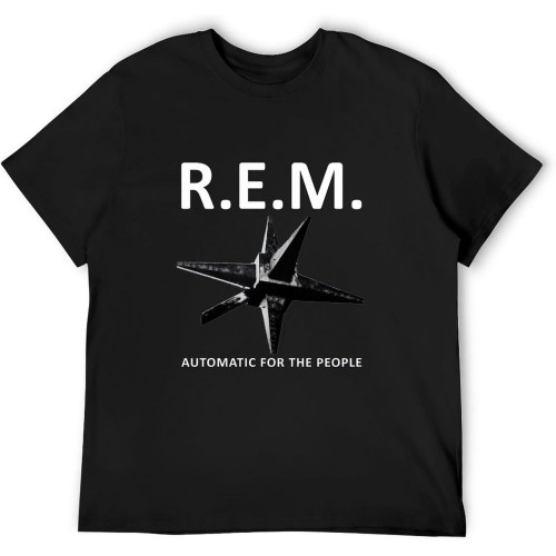 R.E.M. REM Automatic for The People 92 T-Shirt Unisex Gift Men's Black Tees R.E.M. REM Automatic for The People 92 T-Shirt Unisex Gift Men's Black Tees
