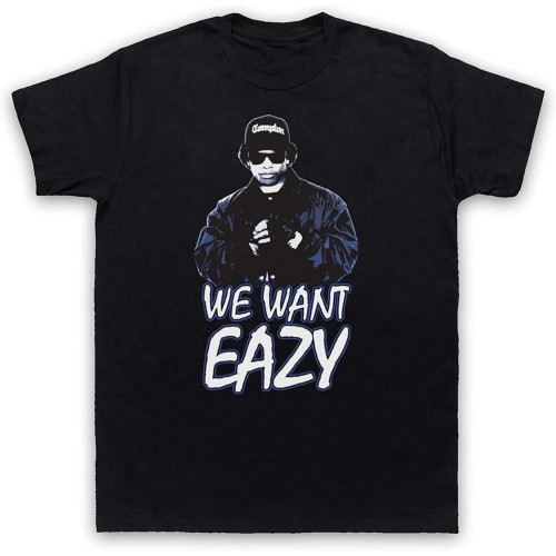 Eazy-z We Want Eazy New T-Shirt Men' Fashion Crew Neck Short Sleeves Cotton Tops Clothing,