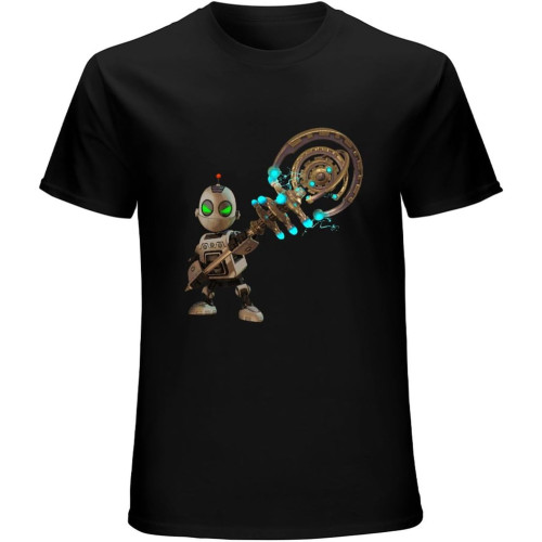 Ratchet and Clank Game Character Clank T-Shirt Unisex Gift Men's Black Tees Ratchet and Clank Game Character Clank T-Shirt Unisex Gift Men's Black Tees