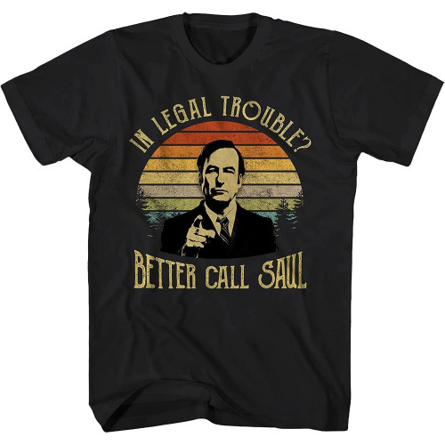 Better Call Saul Movie Tv Show T-Shirt Unisex Gift Men's Black Tees