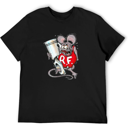 Rat Fink Piston T-Shirt Unisex Gift Men's Black Tees Rat Fink Piston T-Shirt Unisex Gift Men's Black Tees