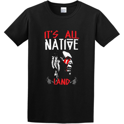 Fashion Men' T-Shirt Native American Movement Its All Native Land Americans Tribe Tribal Crew Neck Tops Tee Fashion Men' T-Shirt Native American Movement Its All Native Land Americans Tribe Tribal Crew Neck Tops Tee