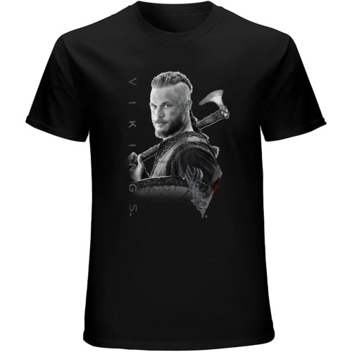 Ragnar Lothbrok T-Shirt Unisex Gift Men's Black Tees