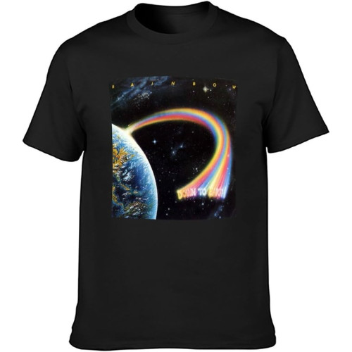 Rainbow Down to Earth Ritchie Blackmore T-Shirt Unisex Gift Men's Black Tees