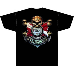 Amphibious Outfitters T-Shirt - Your Time' Up - Black Black Amphibious Outfitters T-Shirt - Your Time' Up - Black Black
