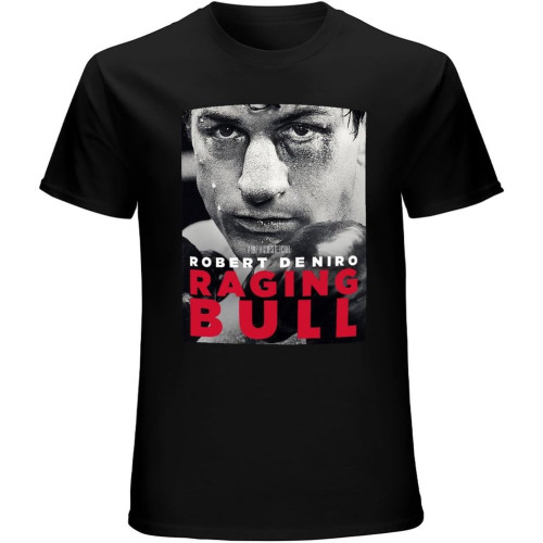 Raging Bull Robert De NIRO Boxing Movie Fan T-Shirt Unisex Gift Men's Black Tees Raging Bull Robert De NIRO Boxing Movie Fan T-Shirt Unisex Gift Men's Black Tees