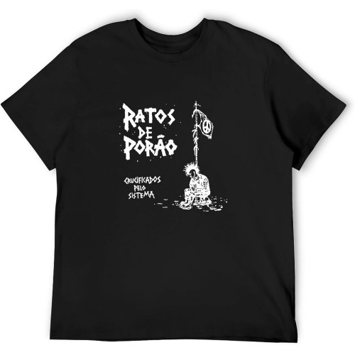 Ratos De Porao Crucificados T-Shirt Unisex Gift Men's Black Tees