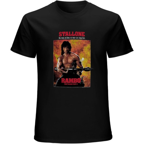 Rambo Part Ii T-Shirt Unisex Gift Men's Black Tees