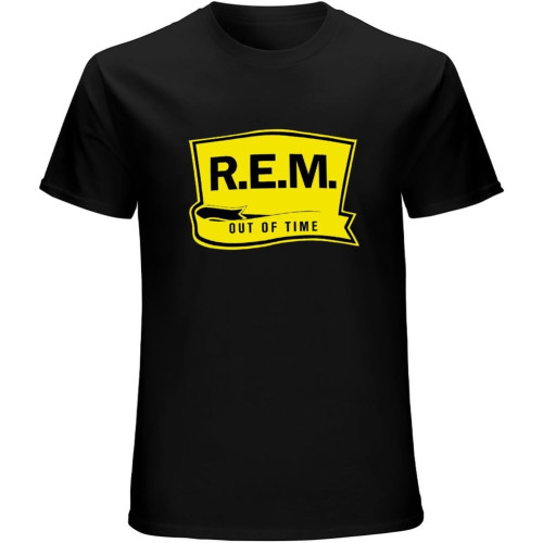 R.E.M Out of Time T-Shirt Unisex Gift Men's Black Tees R.E.M Out of Time T-Shirt Unisex Gift Men's Black Tees