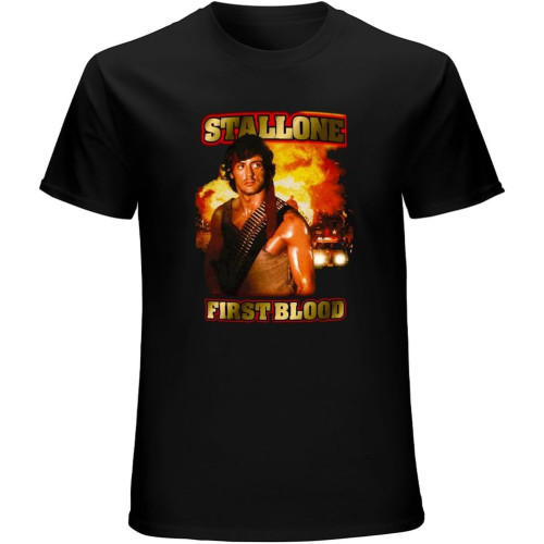 Rambo First Blood T-Shirt Unisex Gift Men's Black Tees Rambo First Blood T-Shirt Unisex Gift Men's Black Tees
