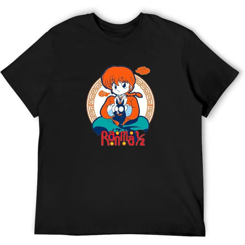Ranma 1/2 Anime Stylish Ranhalf T-Shirt Unisex Gift Men's Black Tees Ranma 1/2 Anime Stylish Ranhalf T-Shirt Unisex Gift Men's Black Tees