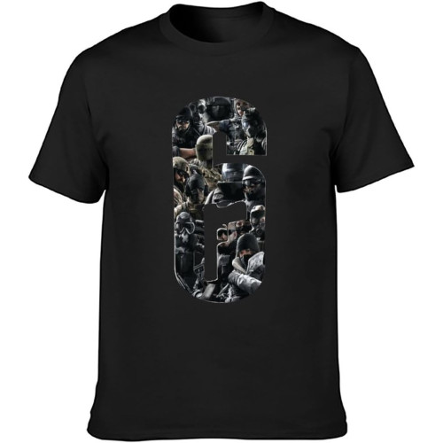 Rainbow Six Siege T-Shirt Unisex Gift Men's Black Tees
