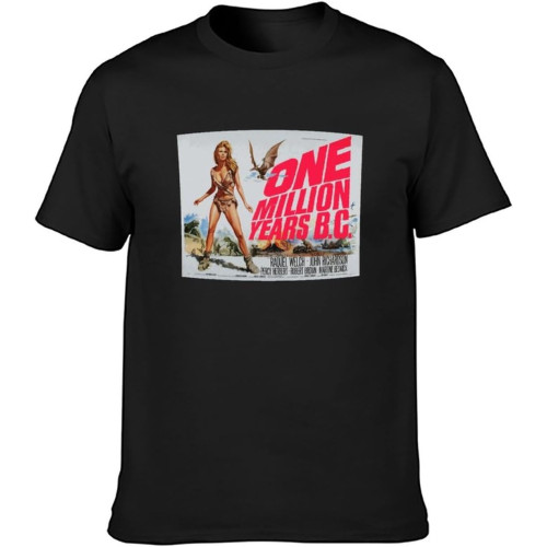 Raquel Welch John Richardson One Million Years B.C 1970S Movie T-Shirt Unisex Gift Men's Black Tees Raquel Welch John Richardson One Million Years B.C 1970S Movie T-Shirt Unisex Gift Men's Black Tees