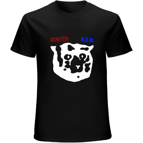 R.E.M Monster Rock Album T-Shirt Unisex Gift Men's Black Tees R.E.M Monster Rock Album T-Shirt Unisex Gift Men's Black Tees