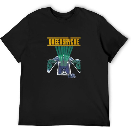Queensryche The Warning Heavy Power Metal Geoff Tate T-Shirt Unisex Gift Men's Black Tees Queensryche The Warning Heavy Power Metal Geoff Tate T-Shirt Unisex Gift Men's Black Tees