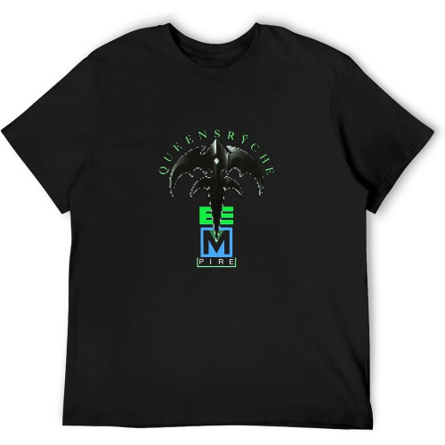 Queensryche Empire Album Cover T-Shirt Unisex Gift Men's Black Tees Queensryche Empire Album Cover T-Shirt Unisex Gift Men's Black Tees