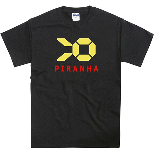 Men's Wipeout Inspired Piranha T-Shirt Cotton Short Sleeve Shirt Black Men's Wipeout Inspired Piranha T-Shirt Cotton Short Sleeve Shirt Black
